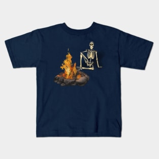 Skeleton Bonfire Kids T-Shirt